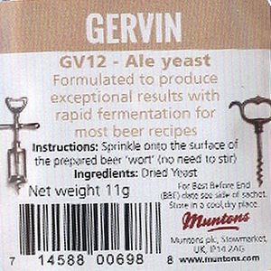 Gervin Ale Yeast 11g